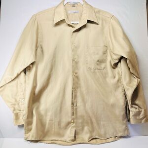 Geoffrey‎ Beene Tan Sateen Shirt